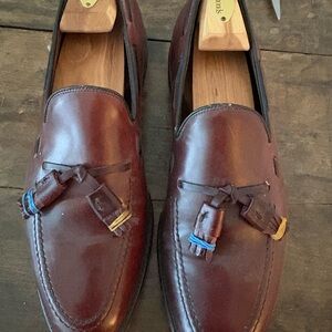 Allen Edmonds  Leather Loafers with Colorful Tassels cordovan leather 9.5 c
